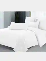 Белый комплект постельного белья с одеялом-покрывалом Евро, Bella Home
