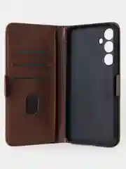 Терракотовый чехол для Samsung A55 книжка из кожи, накладка (бампер)