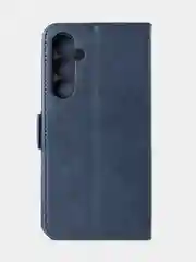 Темно-синий чехол для Samsung A55 книжка из кожи, накладка (бампер)