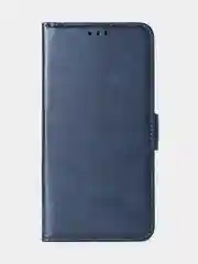 Темно-синий чехол для Samsung A55 книжка из кожи, накладка (бампер)