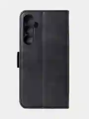 Угольный чехол для Samsung A55 книжка из кожи, накладка (бампер)