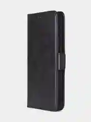 Угольный чехол для Samsung A55 книжка из кожи, накладка (бампер)
