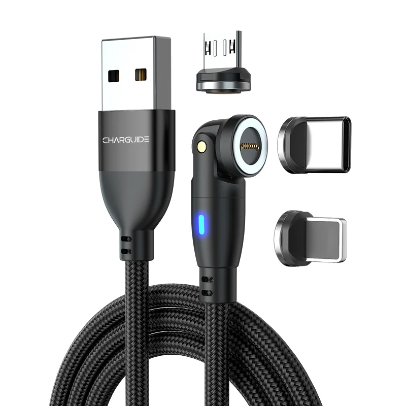 USB кабель магнитный для быстрой зарядки 3 А и передачи данных Charguide 9 pin QC 3.0