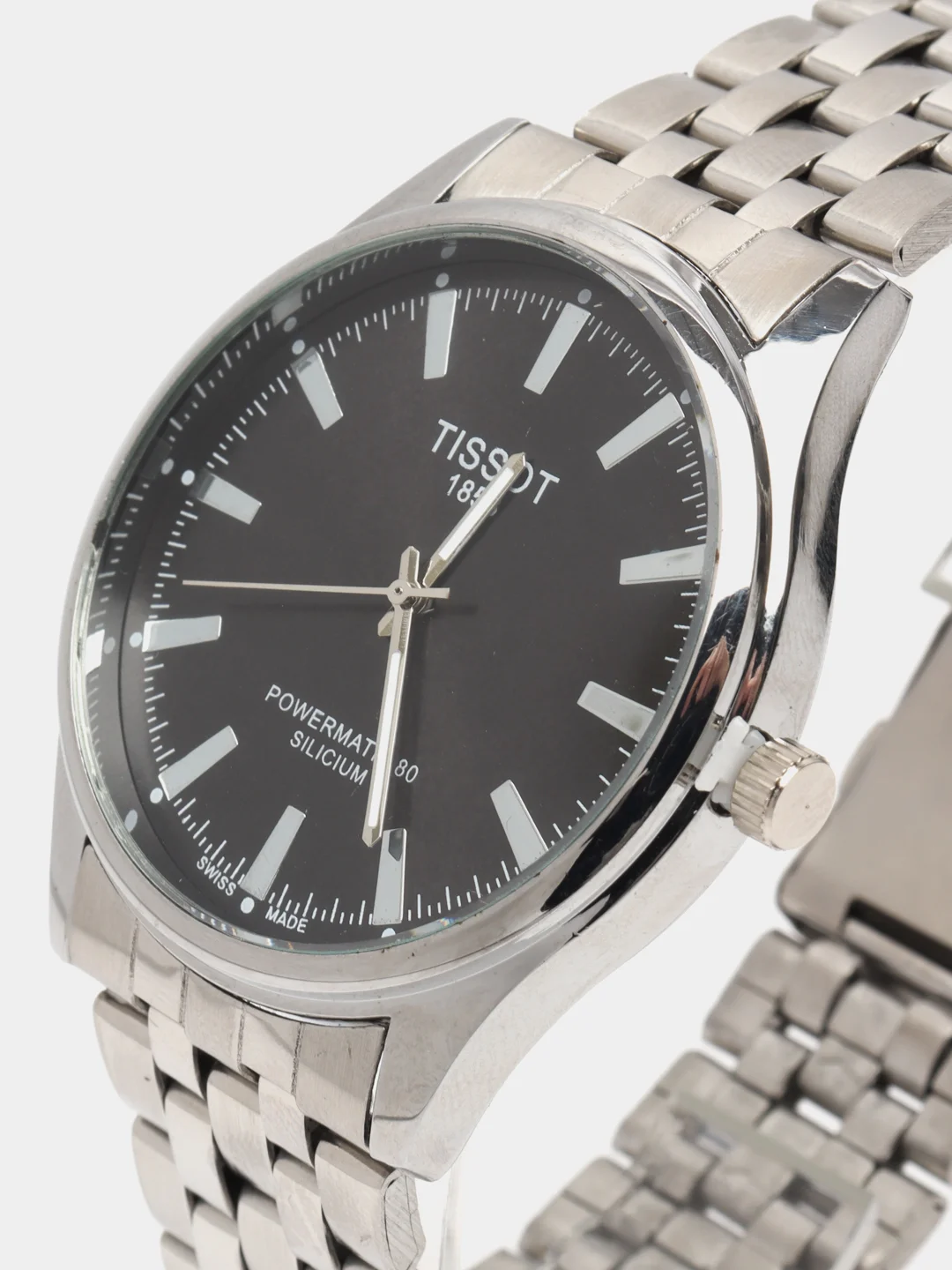 Серебряный часы TISSOT мужские на браслете