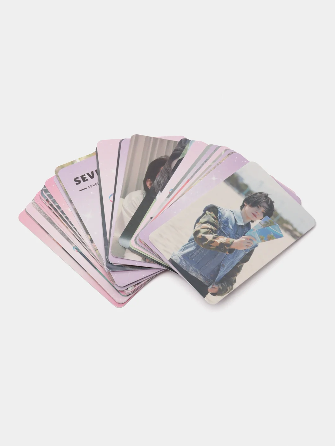 Розовый карточки K-pop Seventeen, HIPHOP FOTO CARD, карты коллекционные, 55 шт, севентин, к-поп