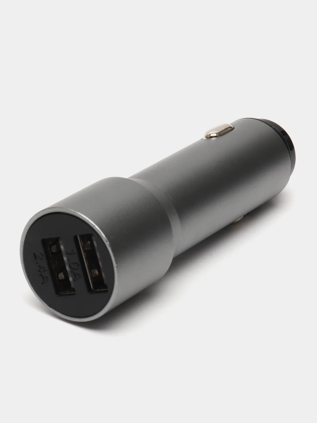 Прикуриватель металлический в автомобиль ВАЗ удлиненный АЗУ 2.4А, 2 USB (металл)