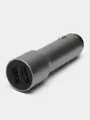 Прикуриватель металлический в автомобиль ВАЗ удлиненный АЗУ 2.4А, 2 USB (металл)