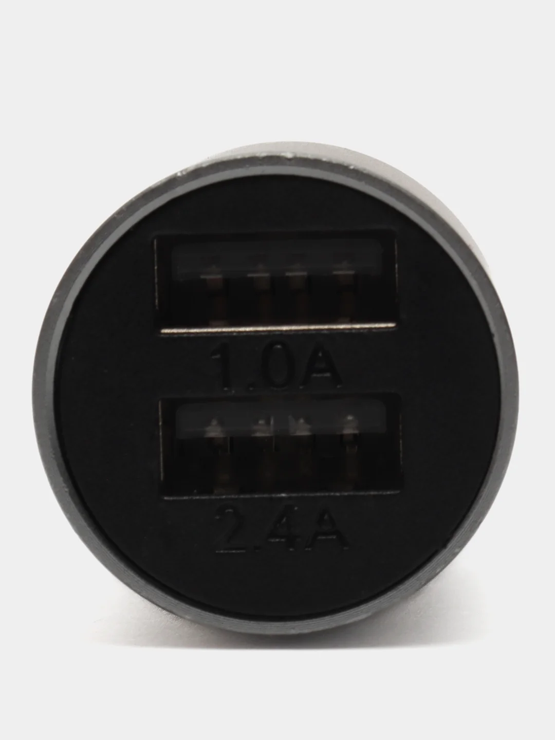 Прикуриватель металлический в автомобиль ВАЗ удлиненный АЗУ 2.4А, 2 USB (металл)