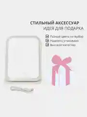 Белый настольное косметическое зеркало-планшет для макияжа со светодиодной LED подсветкой