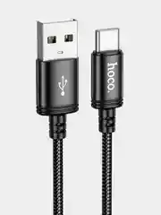 Красный кабель Hoco X89 Type-C USB, 3А, быстрая зарядка и передача данных на Андроид