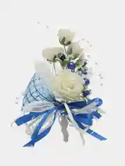 Синий бутоньерка для жениха, бутоньерка для свидетелей