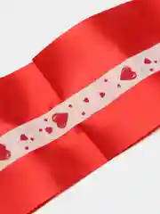 Красный лента-рюш на капот углом длина 3 м,