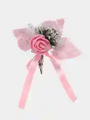 Кораллово-розовый бутоньерка