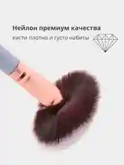 Синий набор кистей для макияжа лица 5 штук, кисти для макияжа, для сухих и жидких текстур