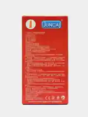 Красный презервативы Juncal, с интимной смазкой, ультратонкие, 12/10 штук