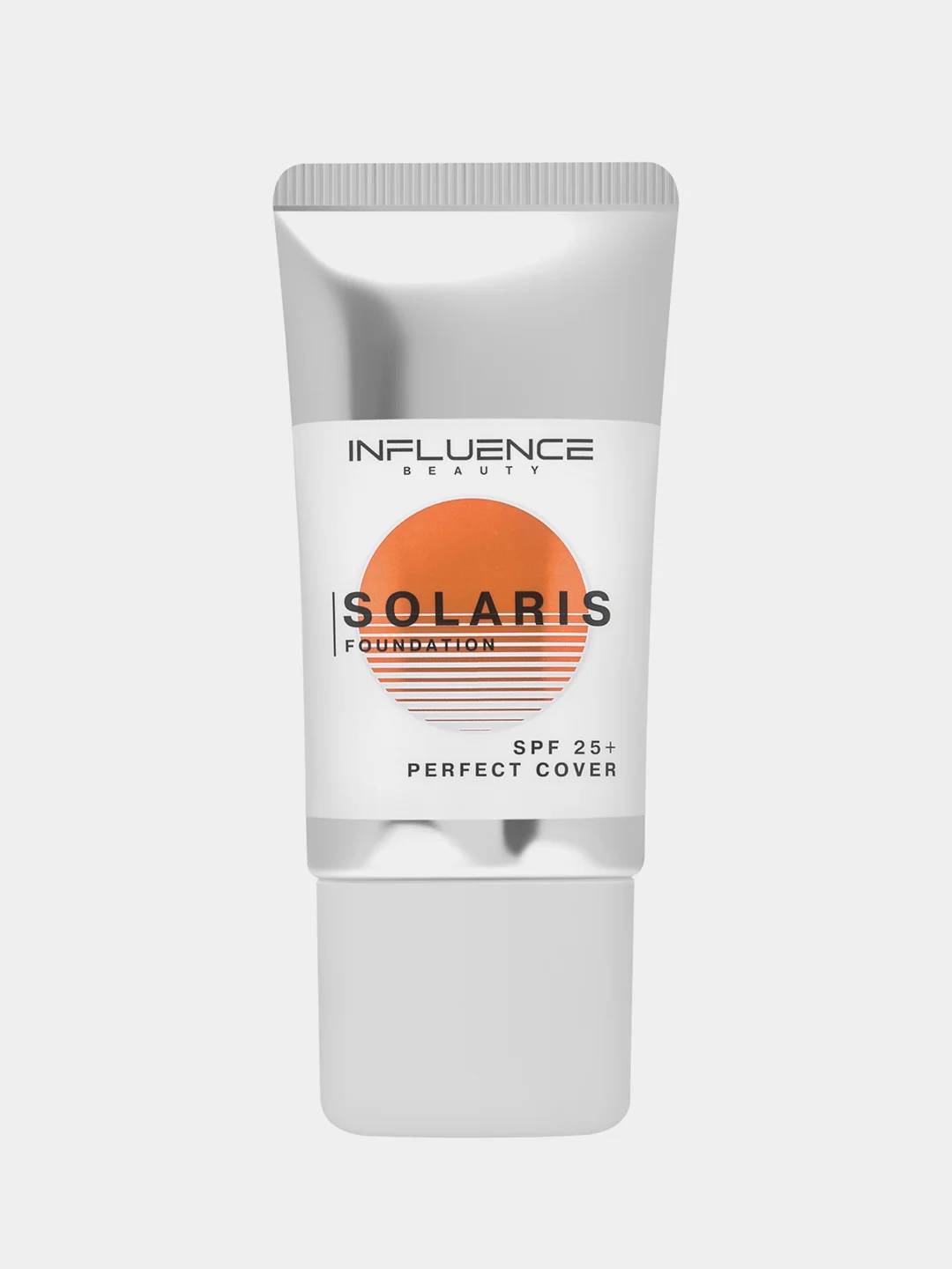 Тональная основа с SPF 25+ Influence Beauty SOLARIS, тон 02, светло-бежевый, 25 мл