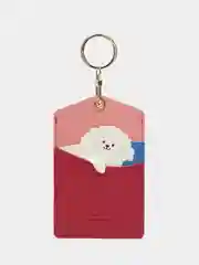 Бордовый бейдж для пропуска и карт