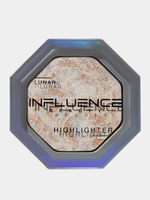 Хайлайтер Influence Beauty LUNAR, эффект деликатного сияния, серебряный, 4,8 г