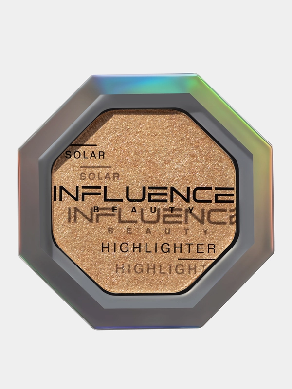 Хайлайтер Influence Beauty SOLAR, эффект деликатного сияния, с золотыми частицами, 4,8 г