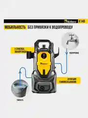 Мойка высокого давления KOLNER K140, 140/100 Бар, 1900 Вт