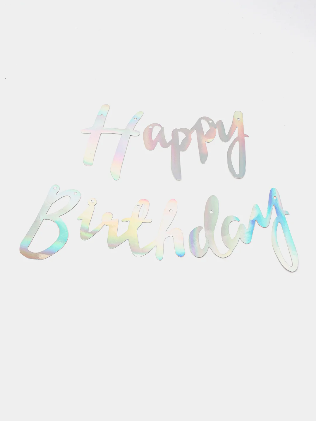 Хром растяжка из букв Happy birthday для дня рождения