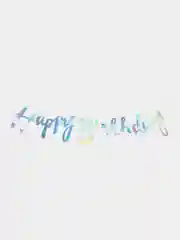 Хром растяжка из букв Happy birthday для дня рождения