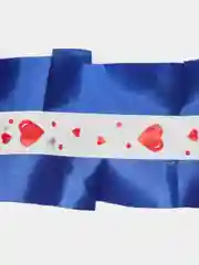 Синий лента-рюш на капот углом длина 3 м,