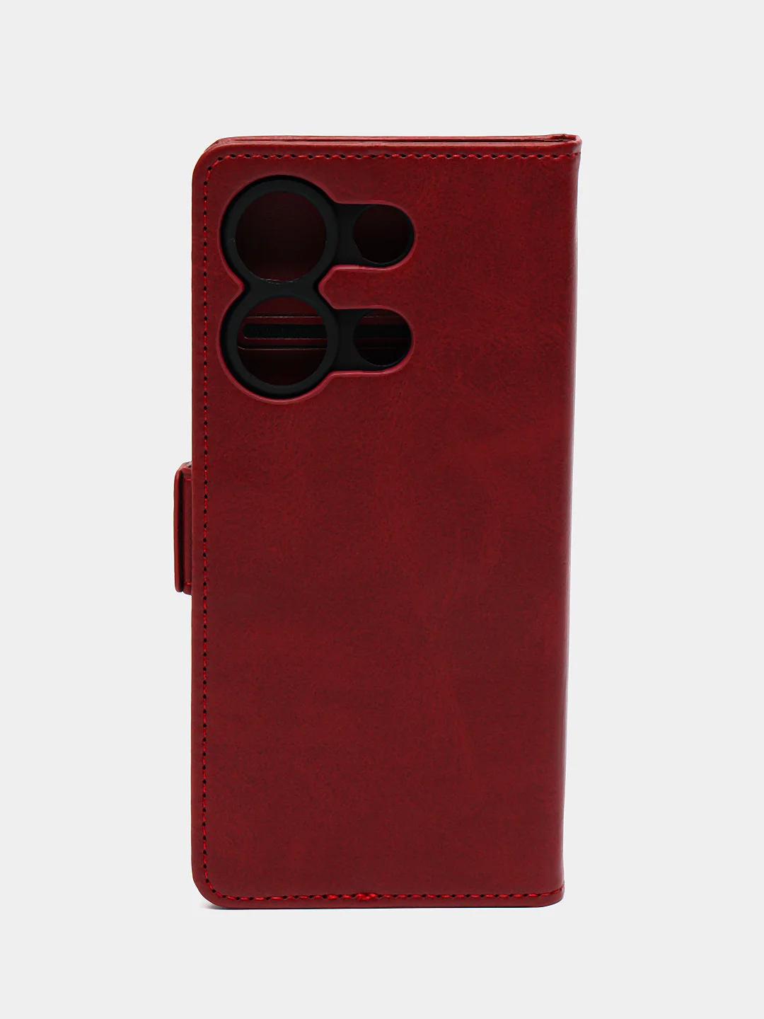 Красный чехол-книжка для Redmi Note 13 4G (Редми Ноут 13 ) с боковым магнитом