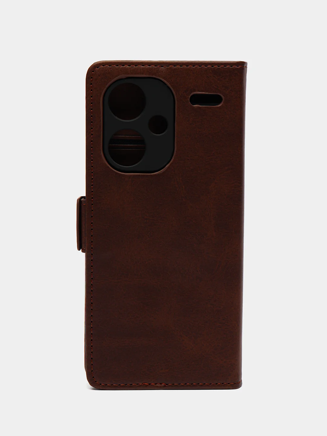 Коричневый чехол-книжка Redmi Note 13 Pro Plus 5G (Редми Ноут 13 Про Плюс) с боковым магнитом