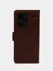 Коричневый чехол-книжка Redmi Note 13 Pro Plus 5G (Редми Ноут 13 Про Плюс) с боковым магнитом