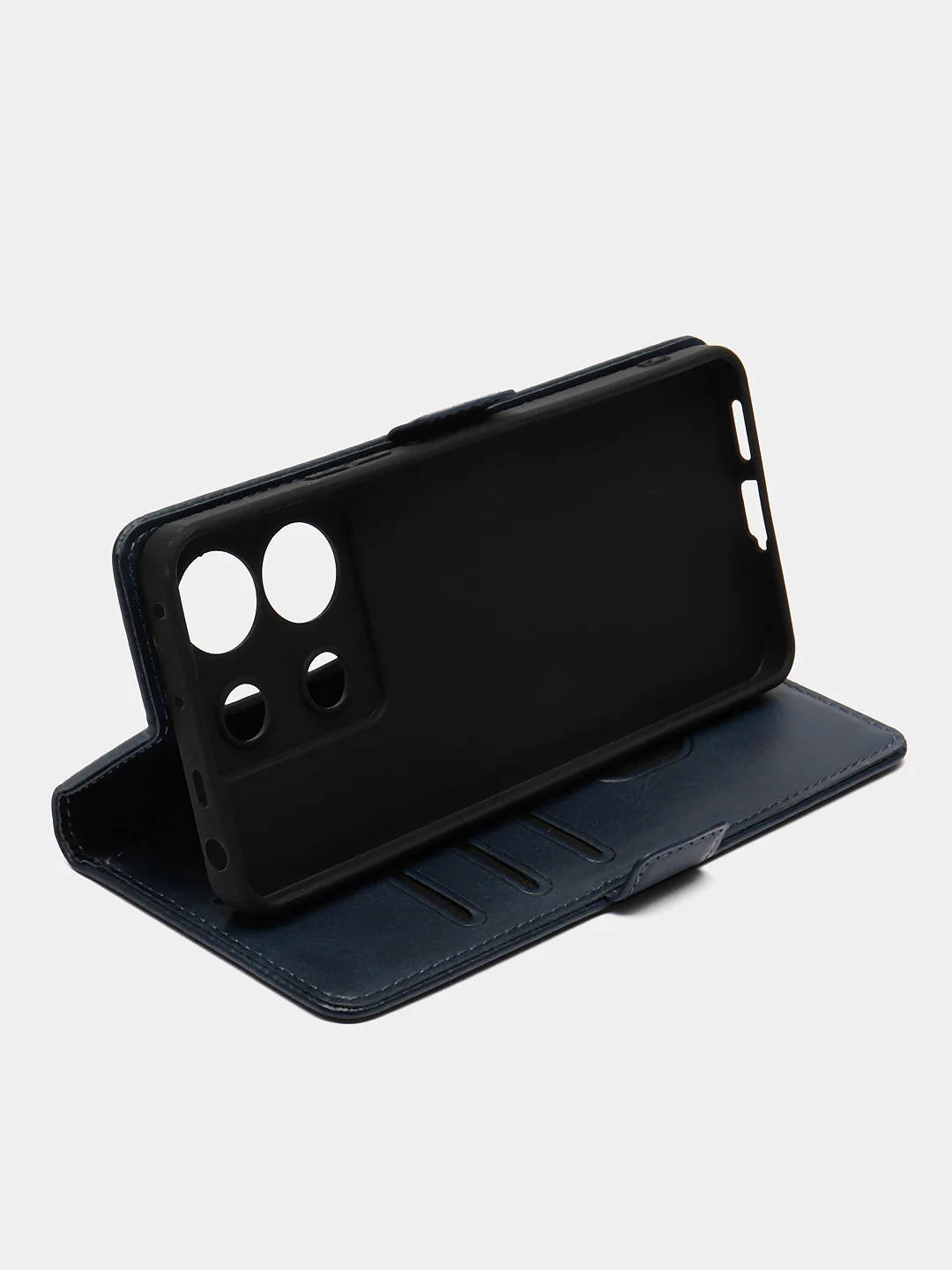 Синий чехол-книжка для Xiaomi Poco X6 (Сяоми Поко Х6) с боковым магнитом