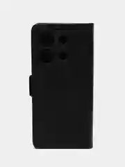 Черный чехол-книжка для Xiaomi Poco X6 (Сяоми Поко Х6) с боковым магнитом