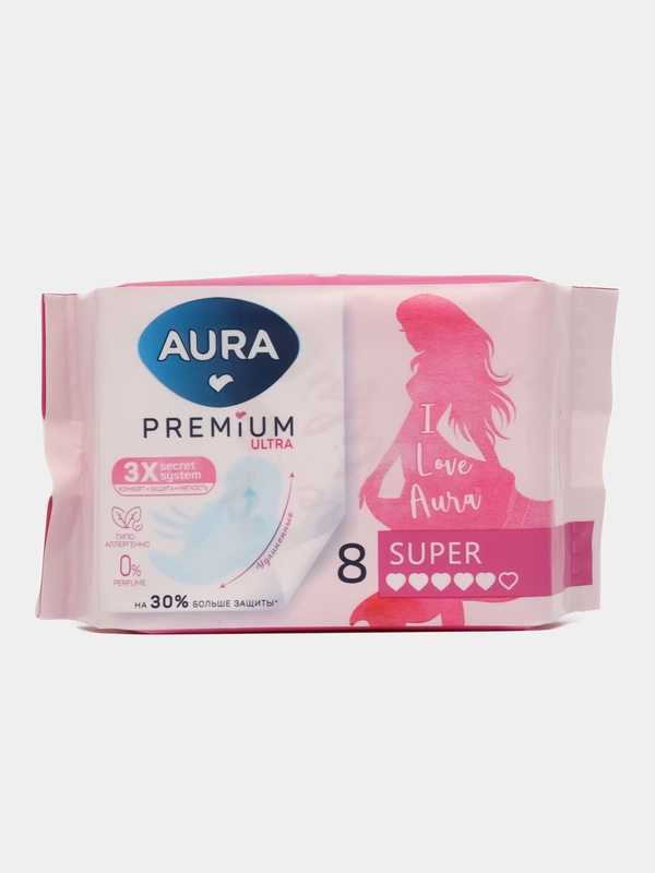 Прокладки женские гигиенические Night, Normal, Light, Super AURA PREMIUM ULTRA