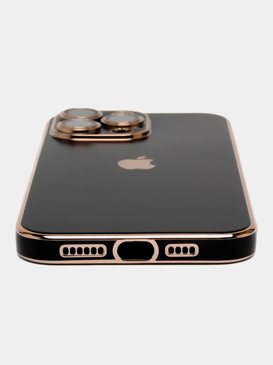 Черный силиконовый матовый чехол для iPhone