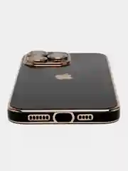Черный силиконовый матовый чехол для iPhone