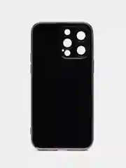 Черный силиконовый матовый чехол для iPhone