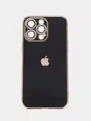 Черный силиконовый матовый чехол для iPhone