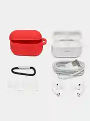 Беспроводные наушники JOYROOM-T03S Pro с тонким красным чехлом/ Bluetooth наушники