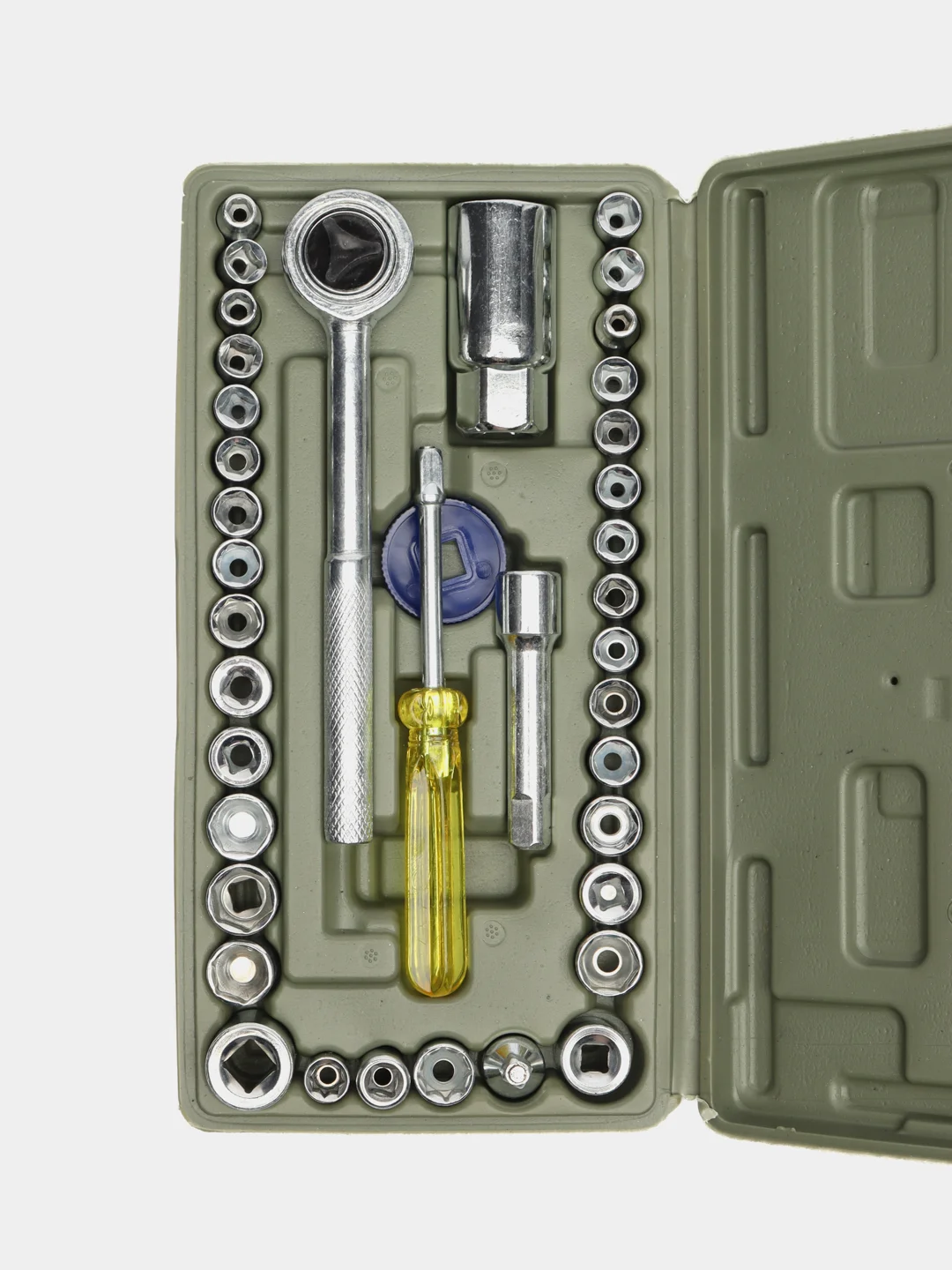 Набор головок 38пр 1/4" (головки, трещетка и отвертка) в кейсе AIWA