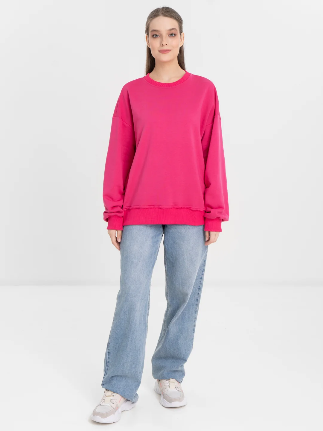 Свитшот женский Minaku "Casual Collection", цвет фуксия, размер 42-44