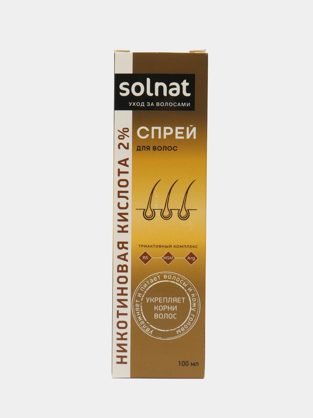 Solnat спрей для волос никотиновая кислота 2% 100 мл
