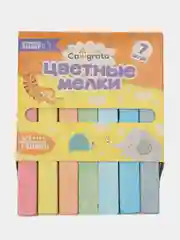 Желтый мелки цветные для рисования на асфальте Calligrata, в наборе по 4 и 7 штук, МИКС