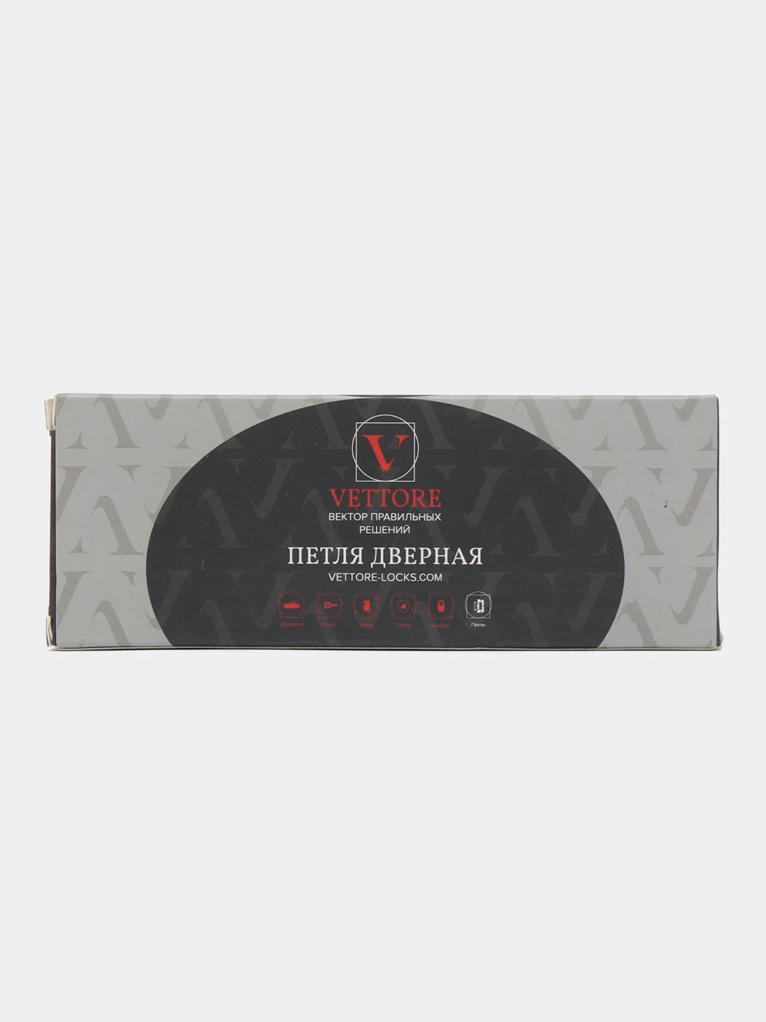 Черный петля накладная VETTORE FLUSH 100*75*2,5мм. в черном матовом цвете (MBP) для дверей