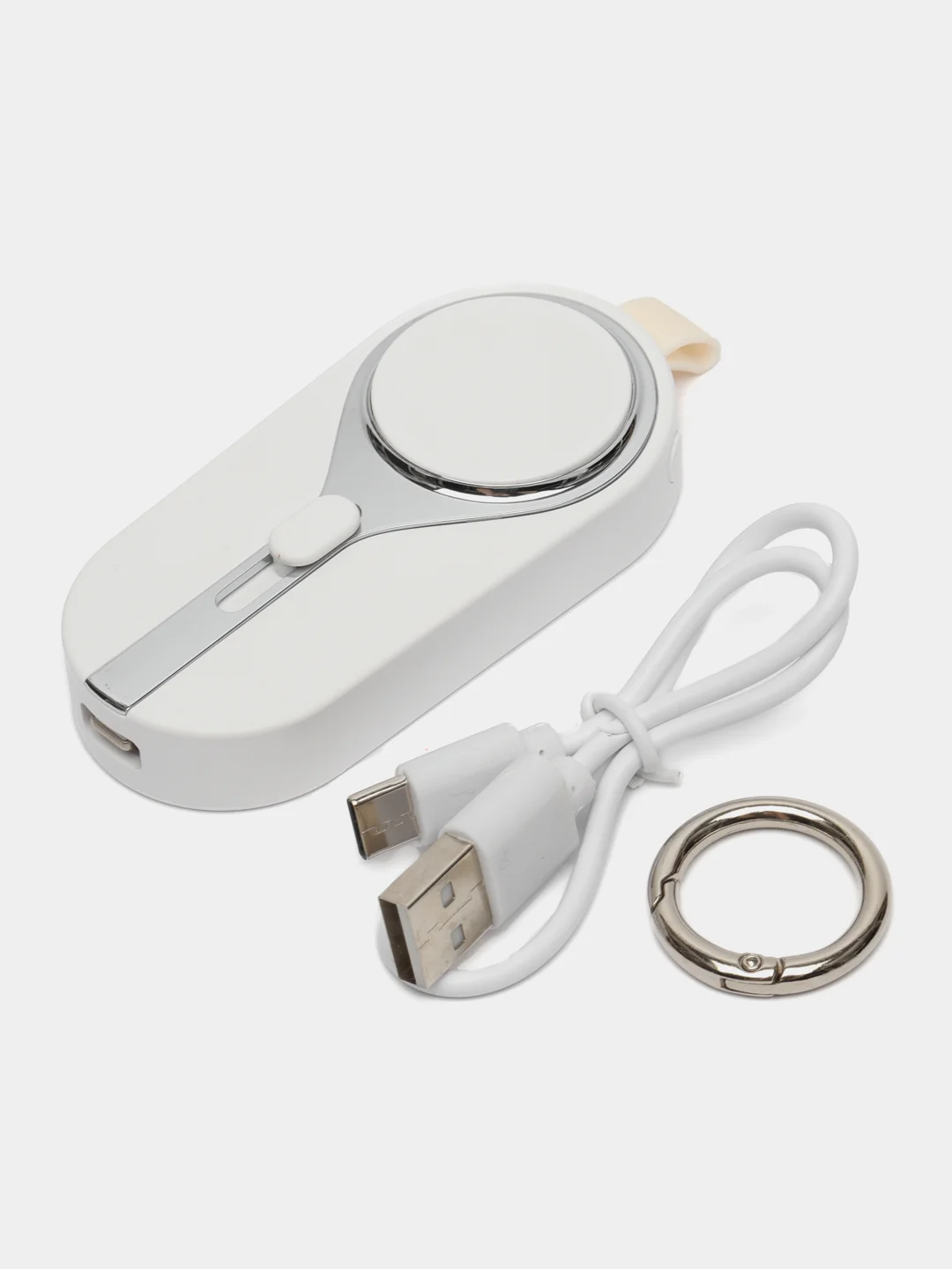 Белый внешний аккумулятор, мини повербанк для телефона и часов на базе Apple