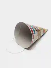 Колпак бумажный С днём рождения, набор 10шт, смайлы и звёзды