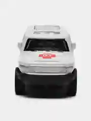 Машина металлическая Скорая помощь, 1:48, инерция, открываются двери, цвет белый