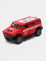 Машина металлическая Пожарная служба, 1:48, инерция, открываются двери, цвет красный