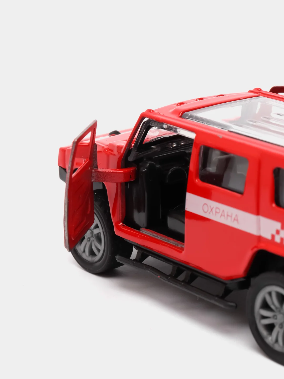 Машина металлическая Пожарная служба, 1:48, инерция, открываются двери, цвет красный