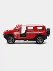 Машина металлическая Пожарная служба, 1:48, инерция, открываются двери, цвет красный