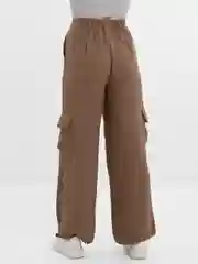 Белый брюки карго, льняные